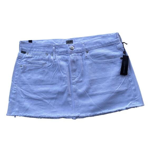 New Citizens of Humanity Daria Stark White Cutoff Jean Denim Mini Skirt Size 29 - Picture 9 of 15